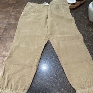 corduroy jogger pants beige color in new condition size xl